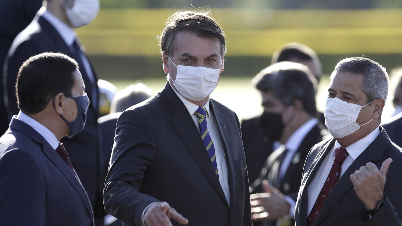 Brazil’s President Jair Bolsonaro on Tuesday. Picture: Eraldo Peres/AP