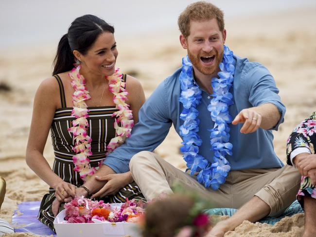 Life is certainly going to be more of a beach for Prince Harry and Meghan Markle in California. Picture: AP