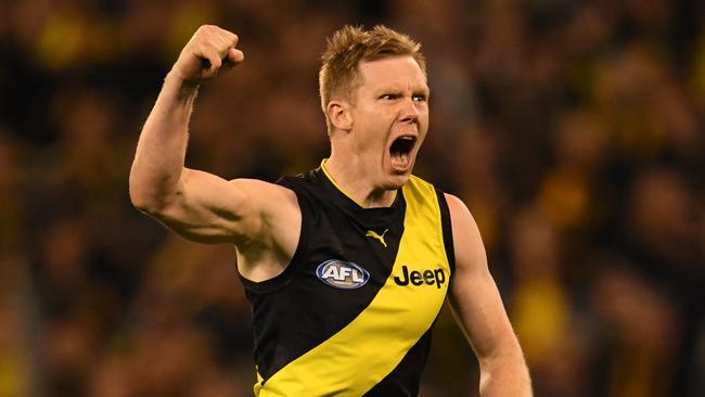 Jack Riewoldt on the field. Picture: AAP Image/Julian Smith