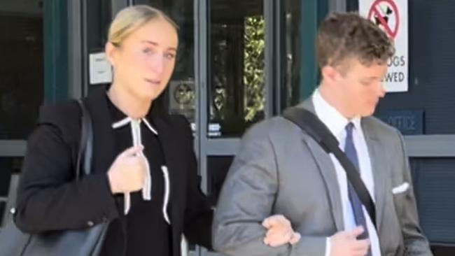 Eloise Claire Spencer leaves Byron Bay Local Court.