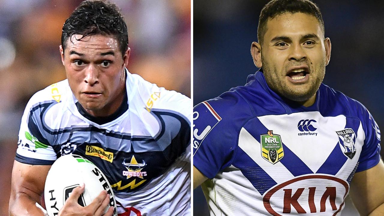 Te Maire Martin and Rhyse Martin are part of mass changes at the Cowboys and the Bulldogs for Round 3.