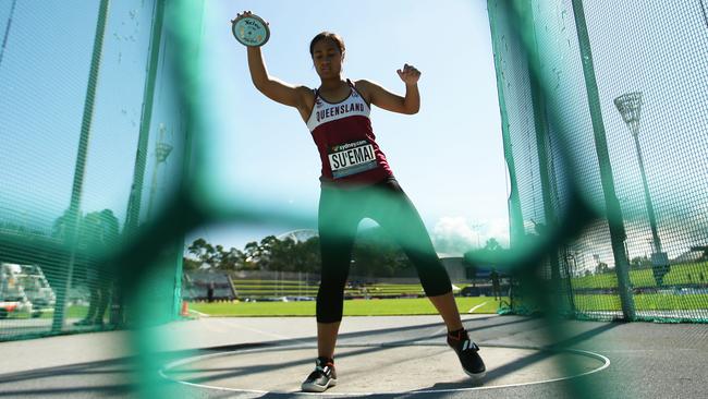 Lyvante Su' emai representing Queensland earlier in the year. She claimed another three medals in Perth. (Photo by Matt King/Getty Images)