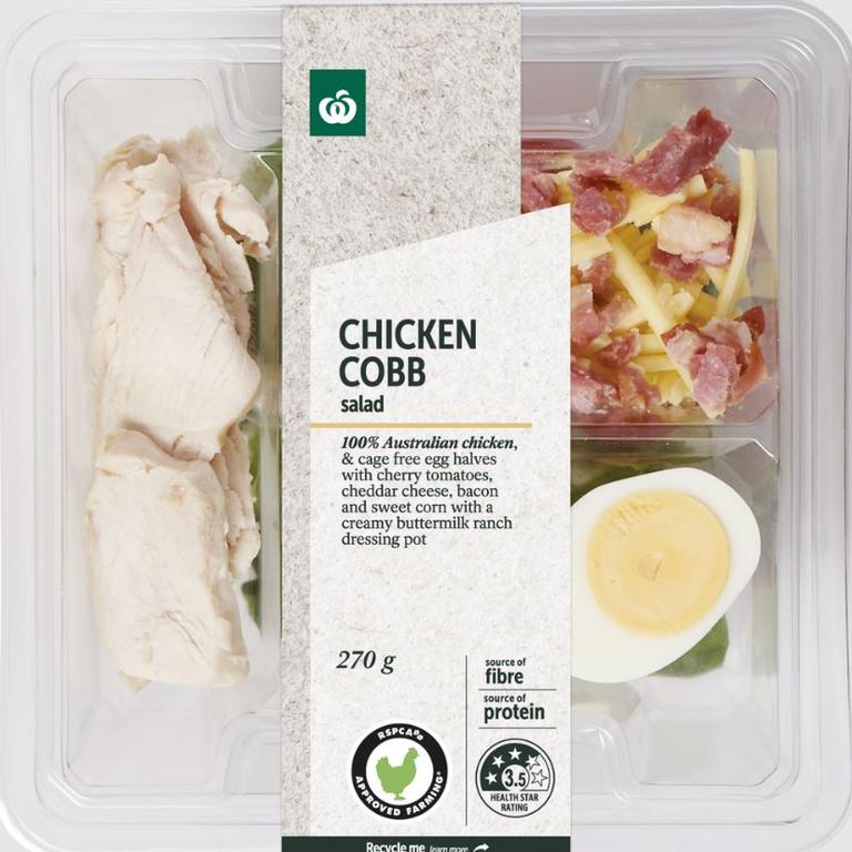 Chicken Cobb salad from Woolworths. Picture: Woolworths