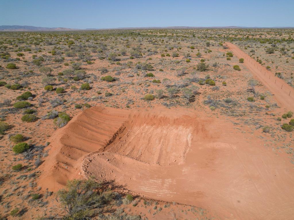 Aerial image of the Hawker Graded Track and borrow pit. Picture supplied.