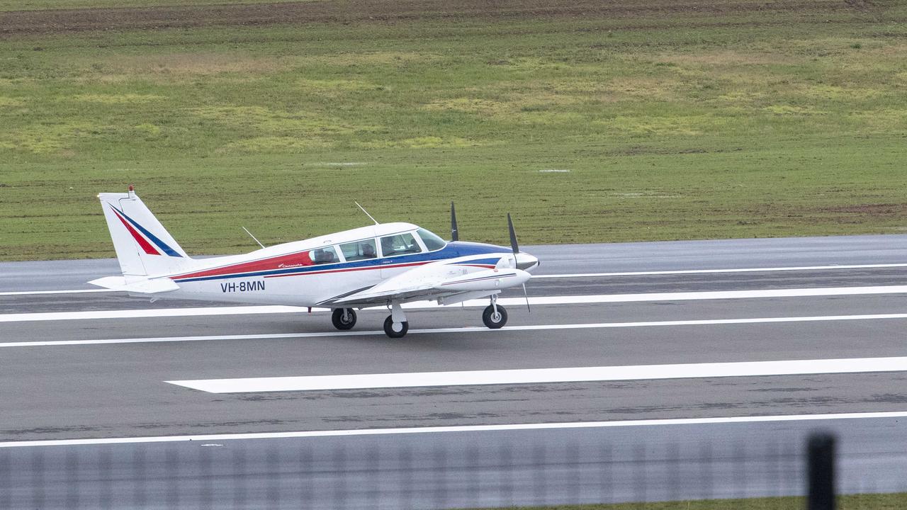 Historic flight touches down at new airport