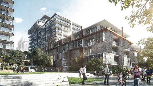 An artists impression of stages two and three of the Holdmark project at Shepherds Bay