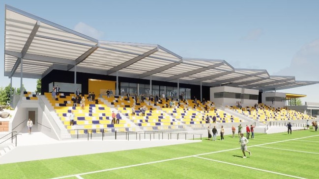 Artists impression of the Parramatta Eels Centre of Excellence and Community Facility for Kellyville Memorial Park.