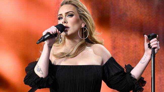 Adele paid tribute to her photographer’s late mum at a recent show. Picture: Gareth Cattermole/Getty Images.