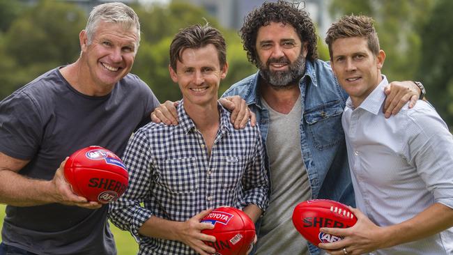 Danny Frawley, Anthony Hudson, Garry Lyon and Nick Dal Santo. Picture: Valeriu Campan.