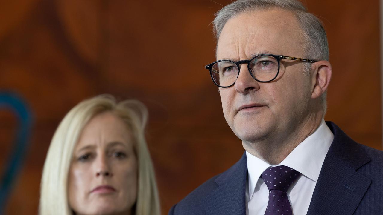 Prime Minister Anthony Albanese has backed Finance Minister Katy Gallagher. Picture: NCA NewsWire / Gary Ramage