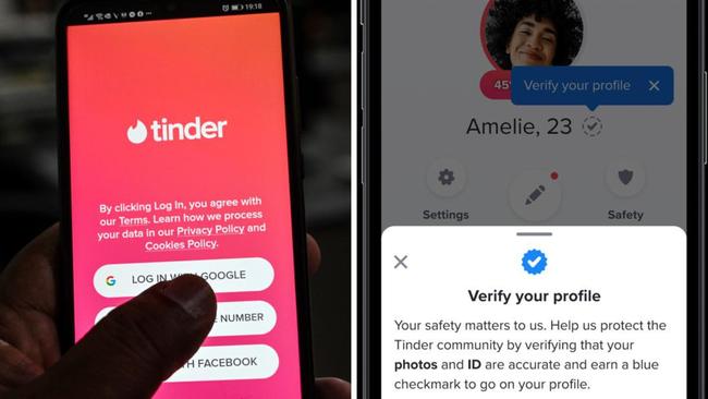 Tinder is taking further action to ensure its users safety, trialling a new ID and photo verification feature in Australia and New Zealand from today. Picture: Supplied