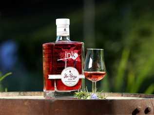 Husk Distillery's new  Ink Sloe & Berry Gin which will be released from Wednesday as part of the Ink Gin fourth anniversary celebrations at Tumbulgum. Picture: NEWSCORP