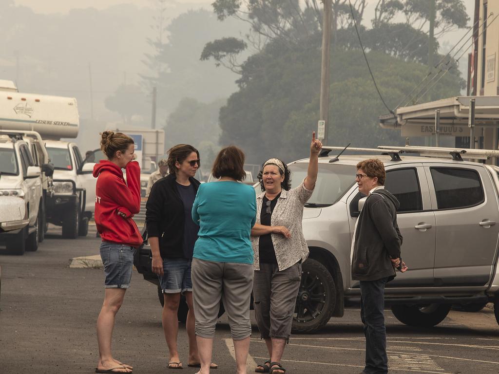 Stranded motorists on the Princes Highway after running out of fuel. Picture: Gary Ramage