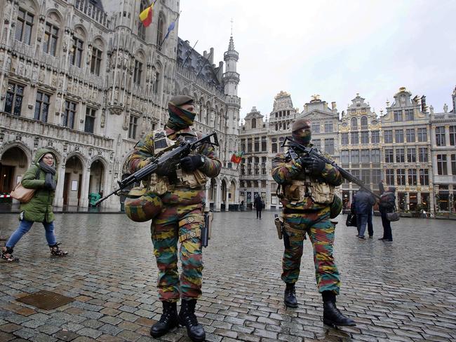 Brussels remains on high terror alert. Picture: Michael Probst
