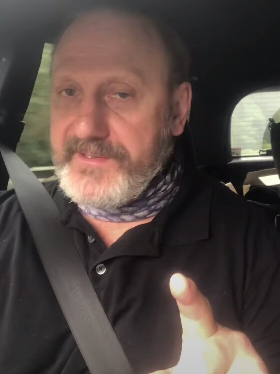 Gary Ablett Sr made the impassioned talk about coronavirus in his car. Picture: Screenshot YouTube.