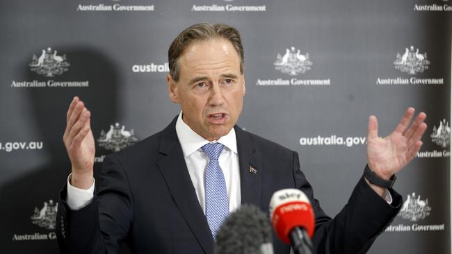 Health Minister Greg Hunt. Picture: NCA NewsWire / David Geraghty