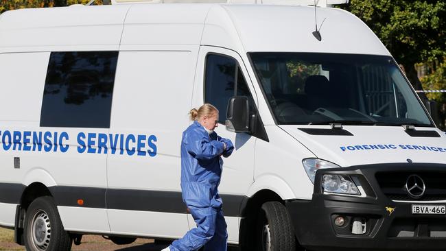 Police at the scene of the alleged murder in Metford, Picture: Peter Lorimer