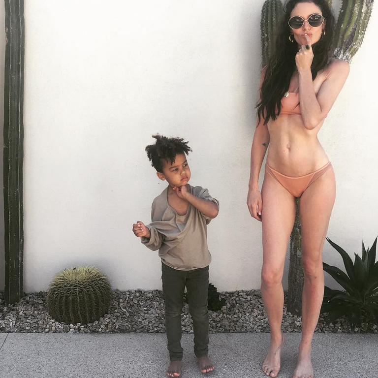 The model lives in Texas with her musician husband and has two children, Zion, four and daughter, Gia, one. Picture: Instagram: Nictrunfio