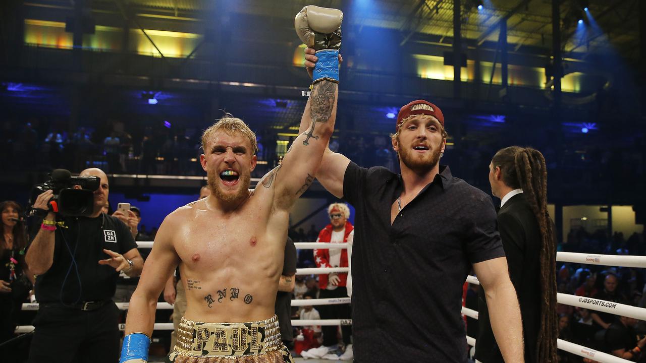 Jake won by TKO in the first round. Picture: Michael Reaves /Getty Images