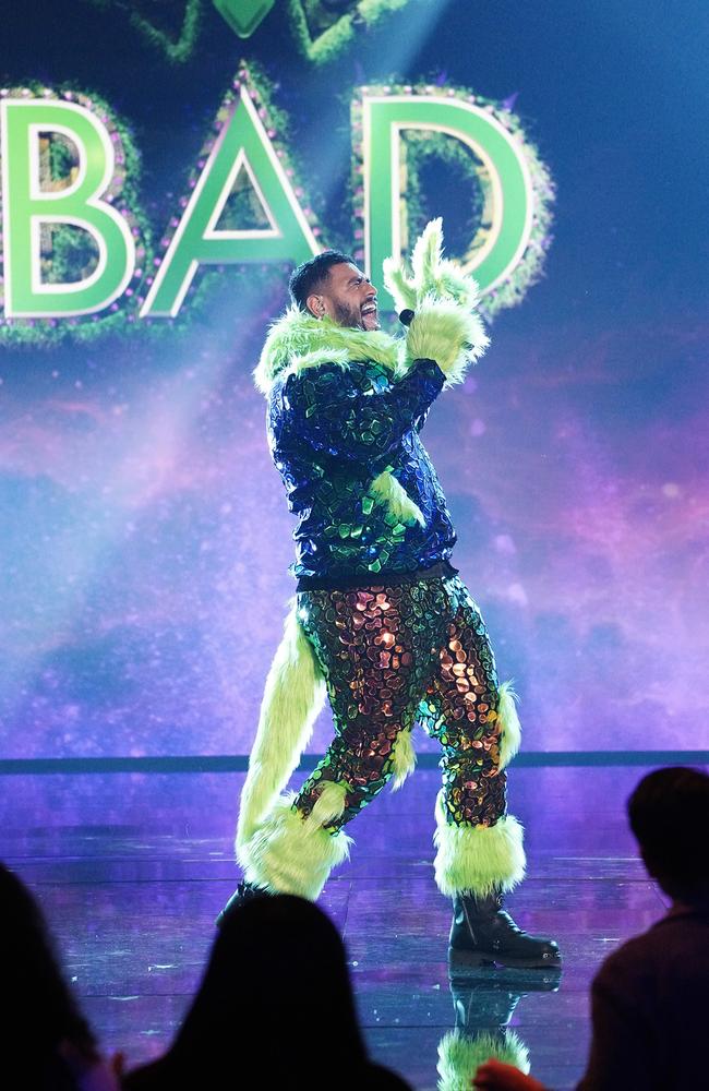 Jordan Mailata in The Masked Singer. Picture: FOX via Getty Images