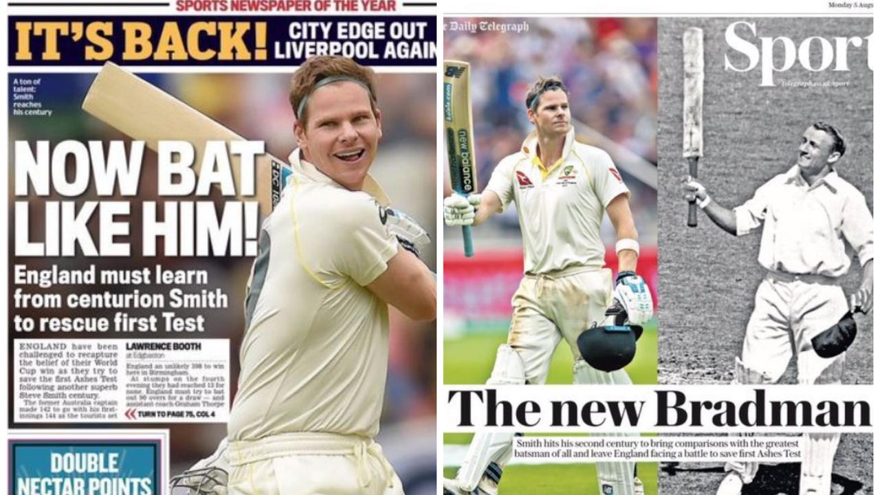 The UK papers have changed their tune towards Steve Smith.