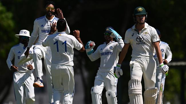 Sam Konstas’ third-ball duck in Mackay brought an end to a run of big scores in Sheffield Shield. Photo: Getty Images