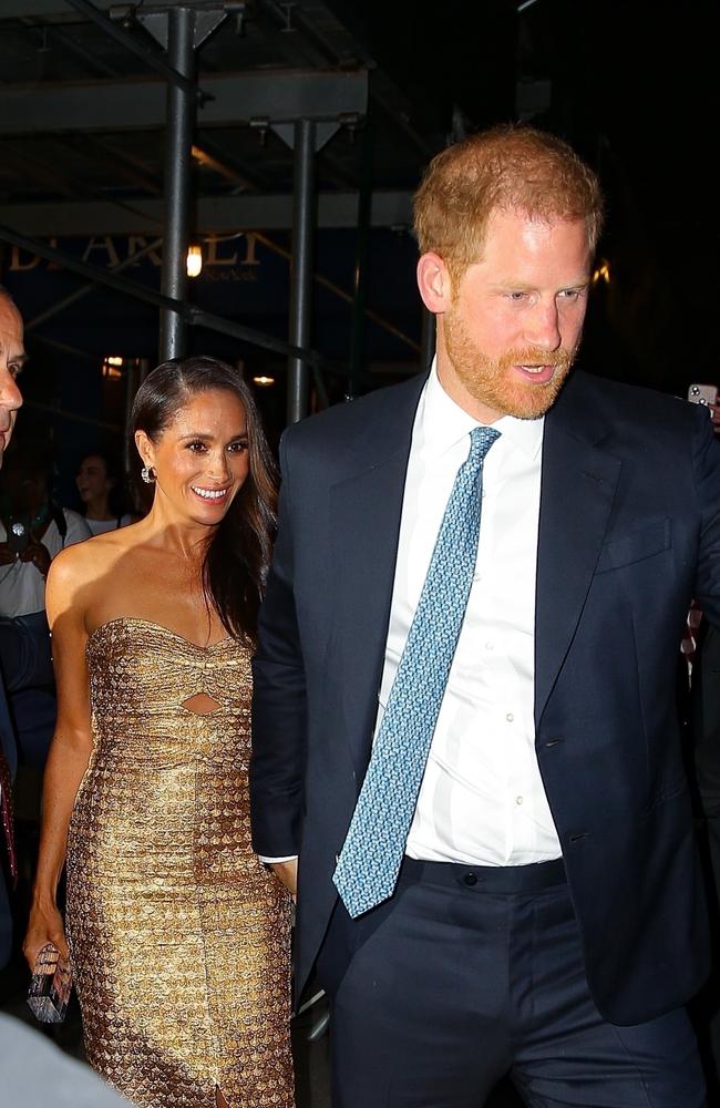 Prince Harry and Meghan Markle claim they were victims of “relentless pursuit” by the paparazzi back in May 2023 when attending a gala in New York City. Picture: Fernando Ramales / BACKGRID