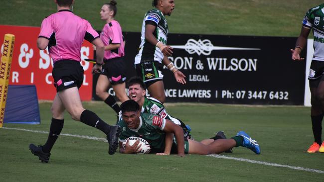 Meninga Cup semi-final action between the Ipswich Jets and Townsville Blackhawks. Saturday April 15, 2023.
