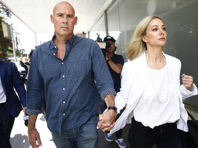 Kyle Daniels’ parents leave Manly Court after their son was granted bail. Picture: John Appleyard