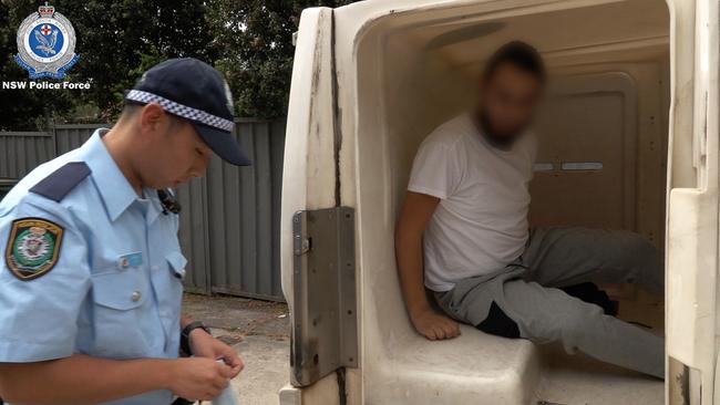 The arrests were made at Harris Park and Bass Hill. Picture: NSW Police