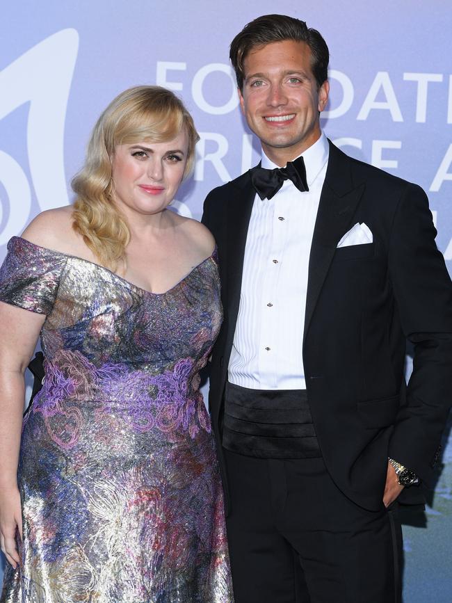 Rebel Wilson and Jacob Busch in Monte-Carlo. Picture: Getty