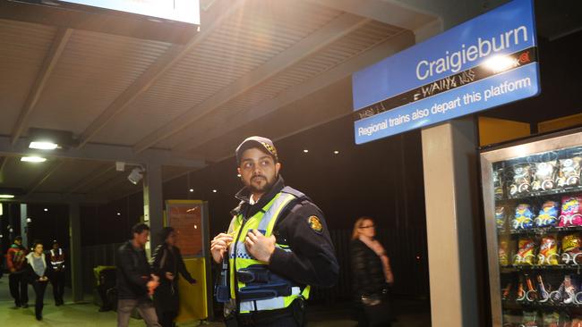 A Craigieburn teenager accused of mugging two men in broad daylight has been arrested by protective services officers near Craigieburn train station.