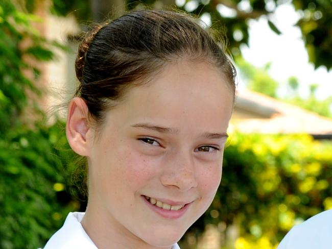 Smiling pic of three Wavell SHS students, Alainya Doyle,Rhiannon Hasset and Samantha Ellis who all won a government sponsored place to head over to Gallipoli for the centenary dawn service. Photo By Patria Jannides