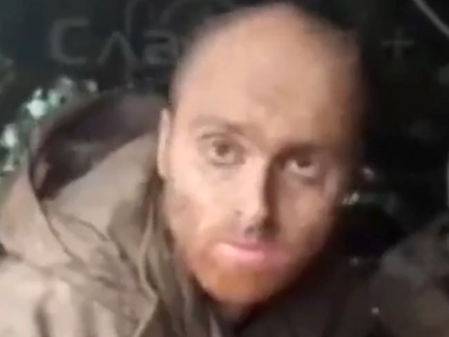 Australian man Oscar Jenkins was captured by Russian forces in Ukraine. Picture: Screengrab