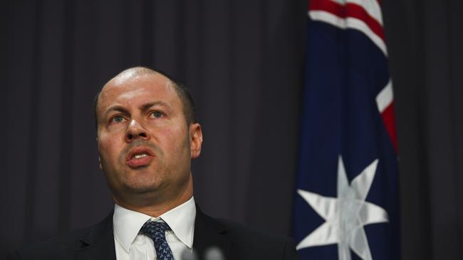 Australian Federal Treasurer Josh Frydenberg speaks about the impacts of the coronavirus. Picture: AAP