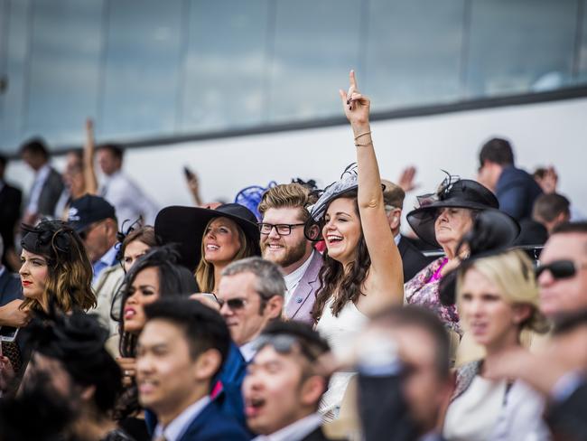 Fashion and a flutter always take centre stage at Flemington’s famous four-day carnival. Picture: Jason Edwards