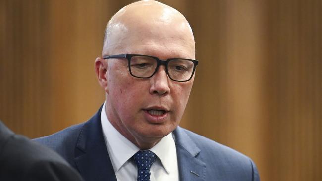 CANBERRA, AUSTRALIA, NewsWire Photos. DECEMBER 1, 2023: Leader of the Opposition Peter Dutton at the National Press Club in Canberra. Picture: NCA NewsWire / Martin Ollman