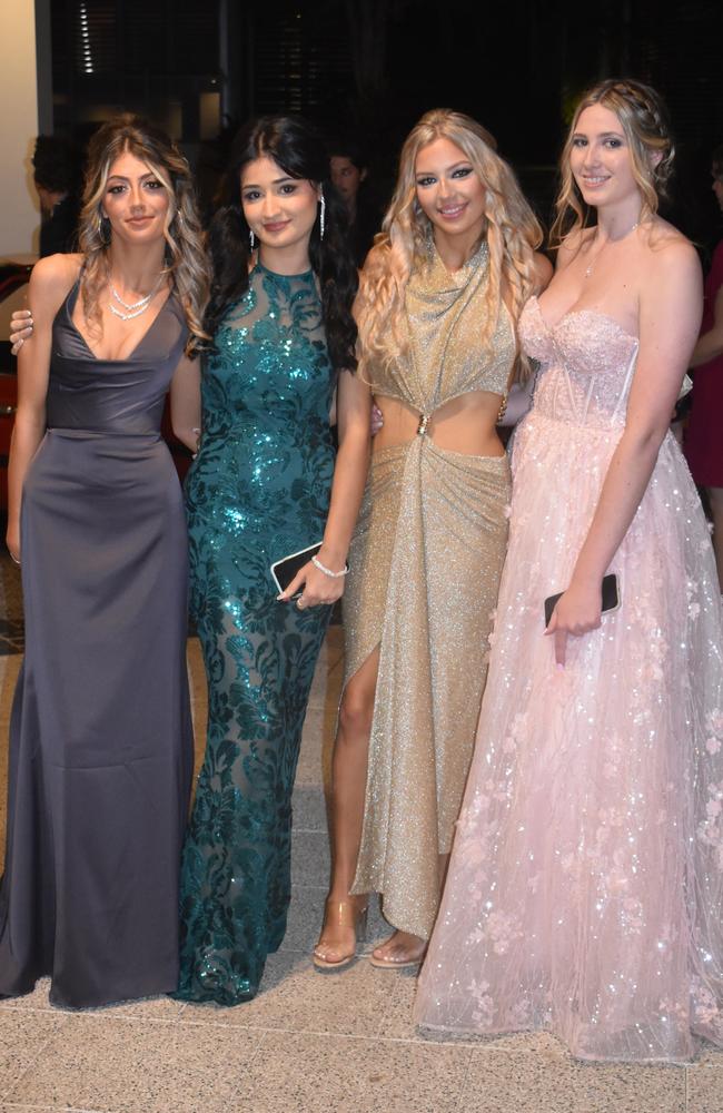 Marley, Mya, Zoe and Chloe enjoyed their night at the 2022 Noosa District State High School Formal. Picture: Eddie Franklin