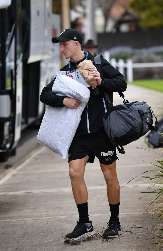 Hamish Hartlett means business going into the Queensland hub. Picture: David Mariuz (AAP).