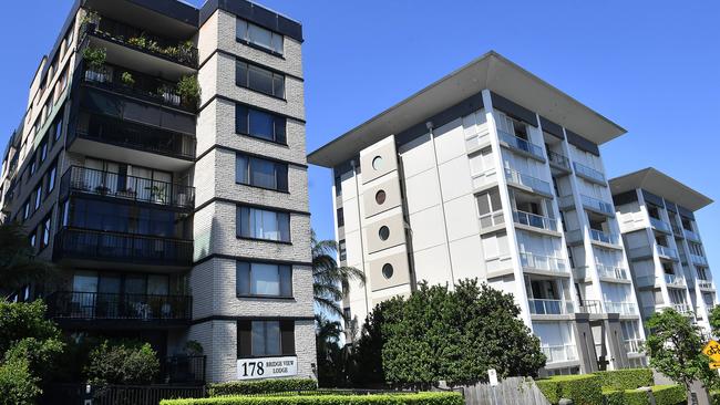 Brisbane unit prices are tipped to surge more than 21 per cent by mid 2027. Picture: John Gass