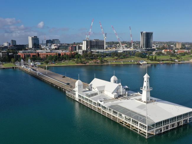 Cunningham Pier aerial. Picture: Alan Barber