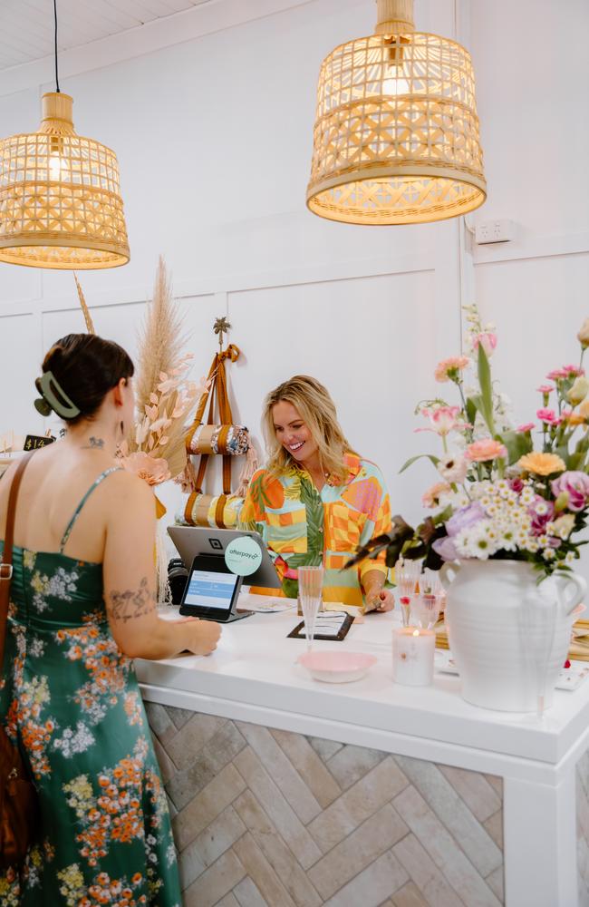 Shannon Hawkes at work at the new store. Photo: Amble Folk.