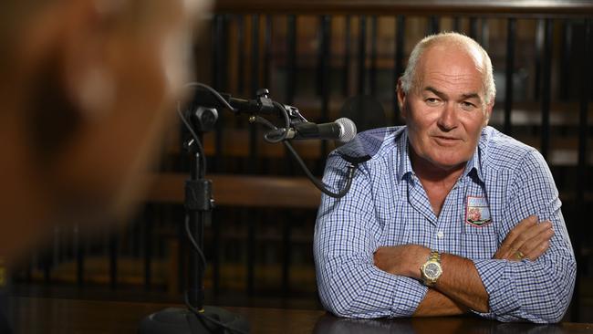 Ken “Slasher” McKay talks to podcast host Merrick Watts for Police Tape. Picture: Darren Leigh Roberts