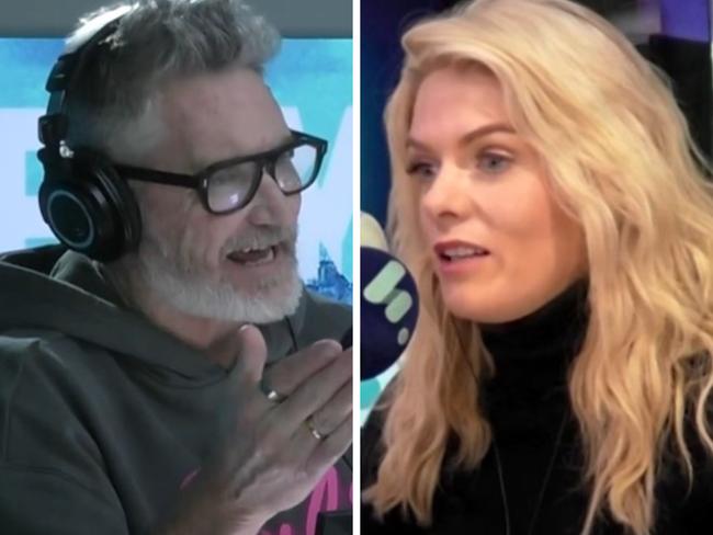 Dave Hughes and Erin Molan had an awkward exhange on 2Day FM.