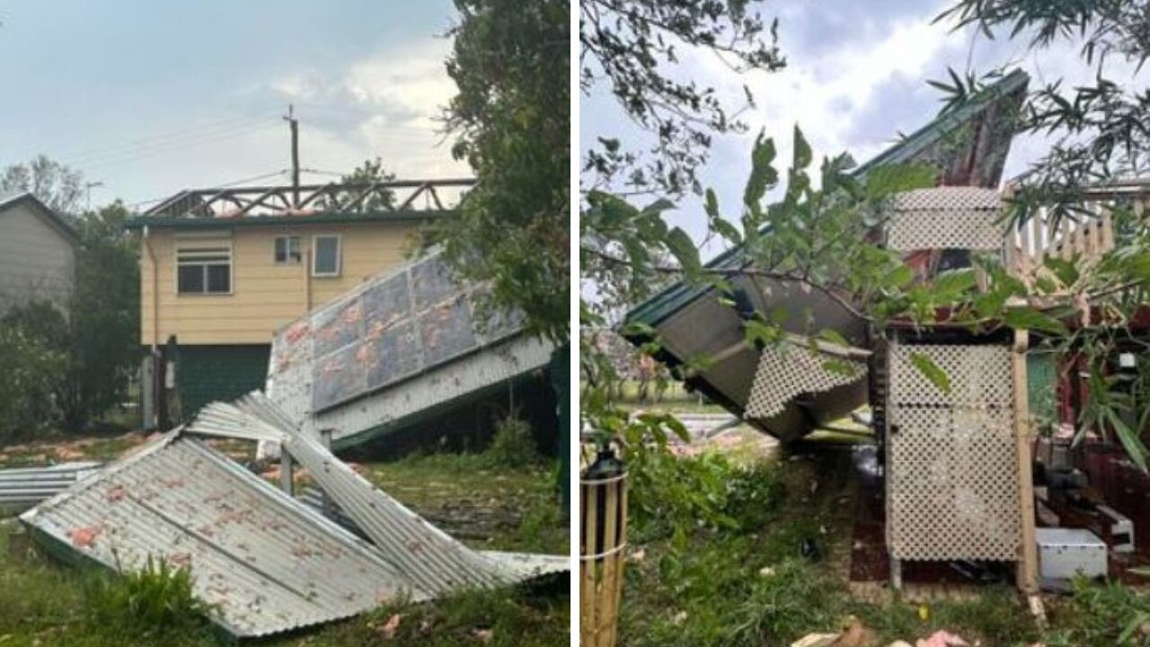 A house in Rocklea with it's roof ripped off. Picture: Supplied