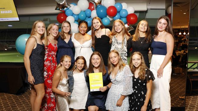 The then under 14 Mermaids Pink side at last October’s Local Sports Star awards night.