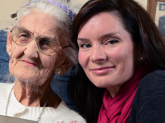 30/07/14 - Florence Stuart, 83, of Croydon Park and Melissa Dryden, 40, of Semaphore Park are both war widows. Photo Tom Huntley