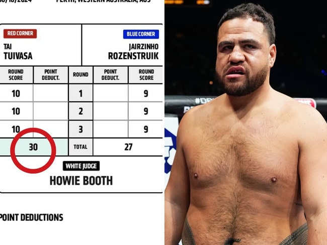 One judge somehow scored it 30-27 for Tuivasa