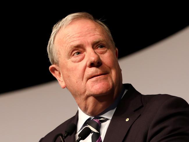 Former Treasurer Peter Costello speaking at the Alliance of Responsible Citizens conference. Jane Dempster/The Australian.