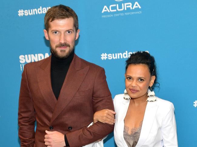 Gwilym Lee (L) and Miranda Tapsell attend the Top End Wedding Premiere during the 2019 Sundance Film Festival at Eccles Center Theatre on January 30, 2019 in Park City, Utah. Picture: Matt Winkelmeyer/Getty Images